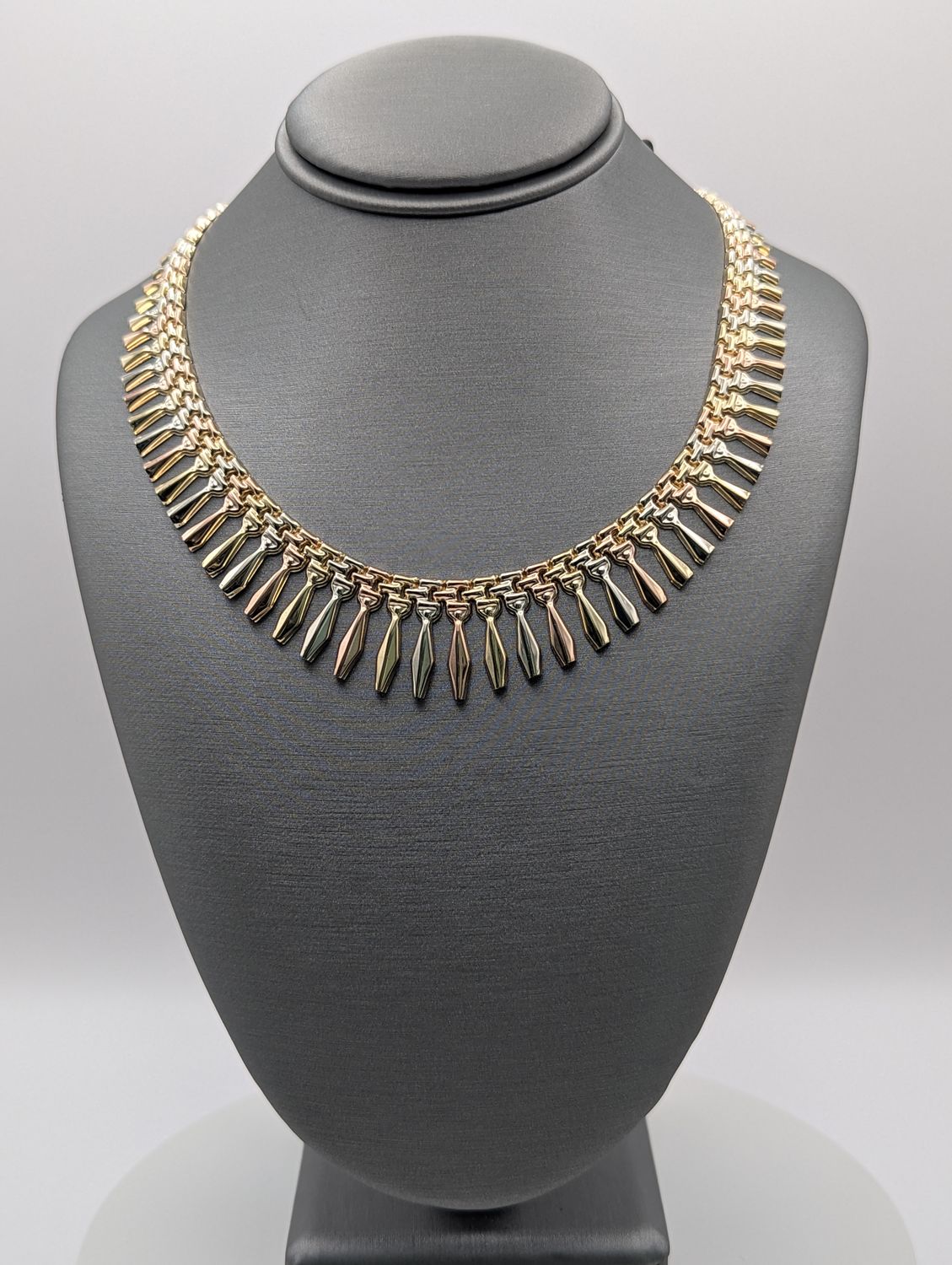 14K Tri Color Fancy Necklace (17" | 17.5g)