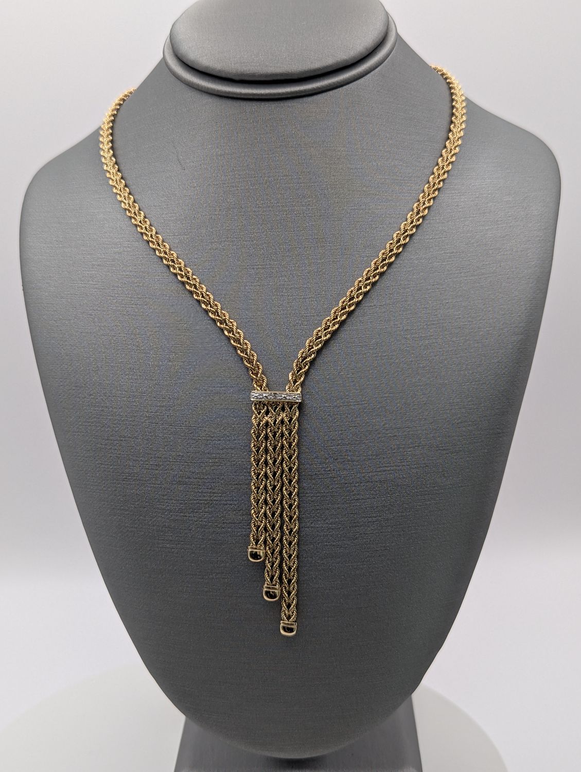 14K YG Fancy Double Rope Necklace (17" | 6.2g | 3.5mm)