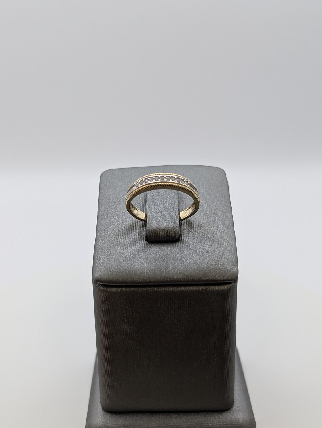 14K YG/WG CZ Wedding Band (S5.5 | 2.2g)