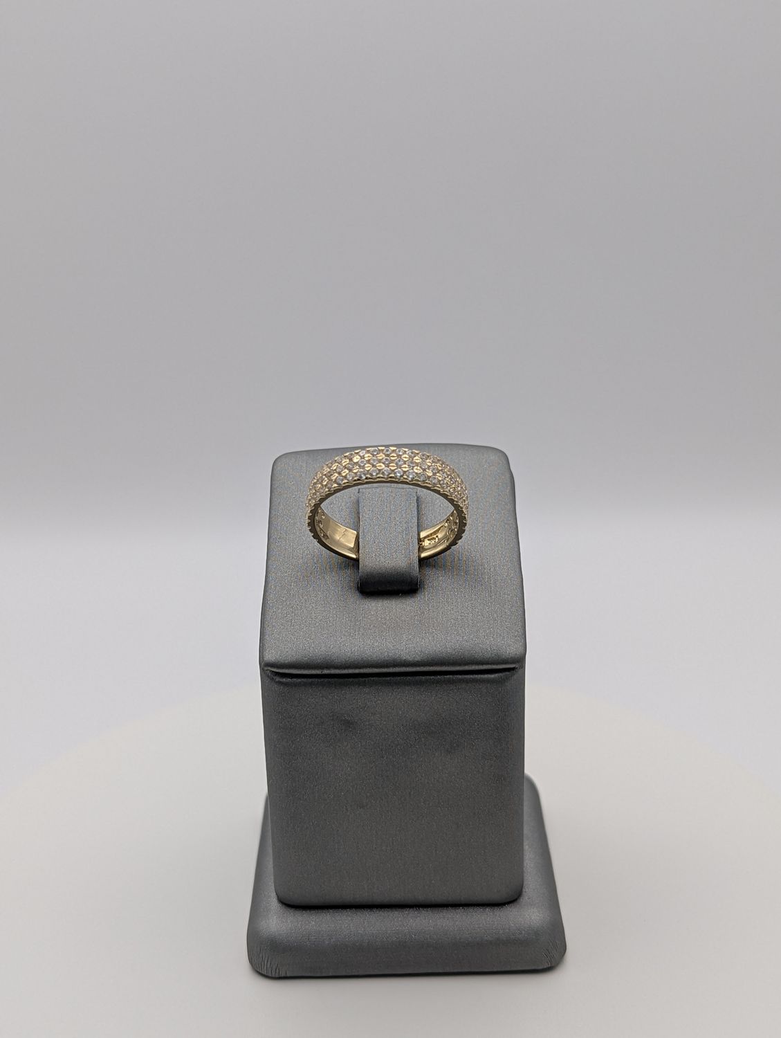 14K YG CZ Wedding Band (S10 | 3.6g)