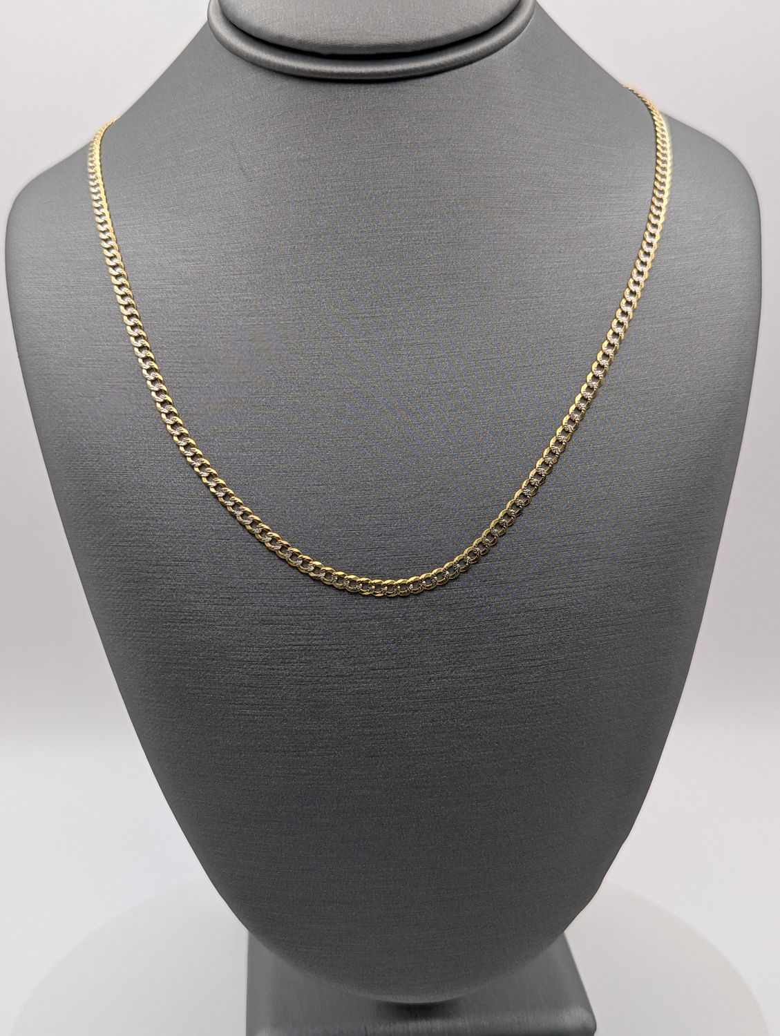 14K YG Dia Cut Curb Chain (18" | 4.1g | 2.6mm)
