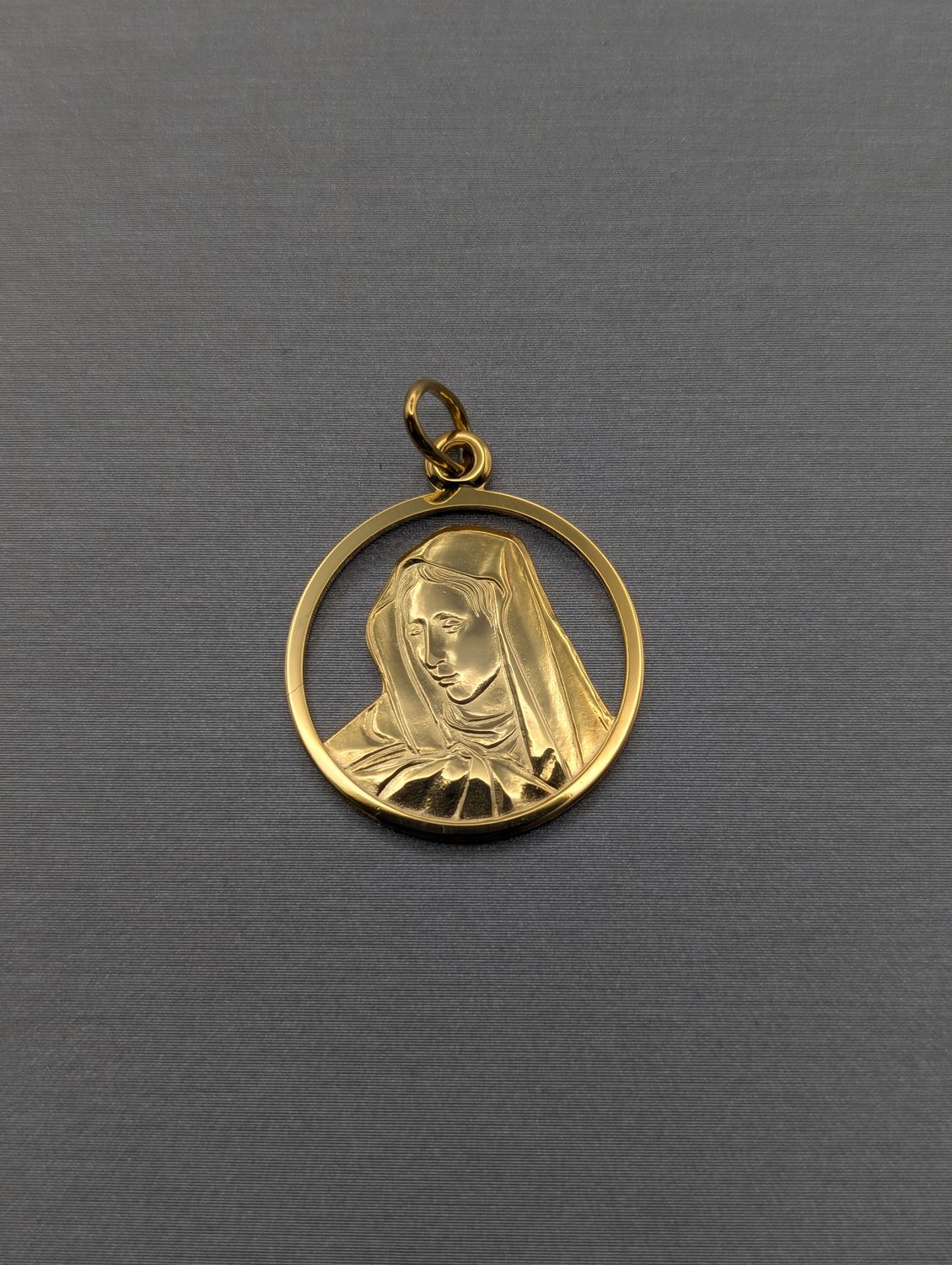 14K YG Mary Head Pendant (4.3g)