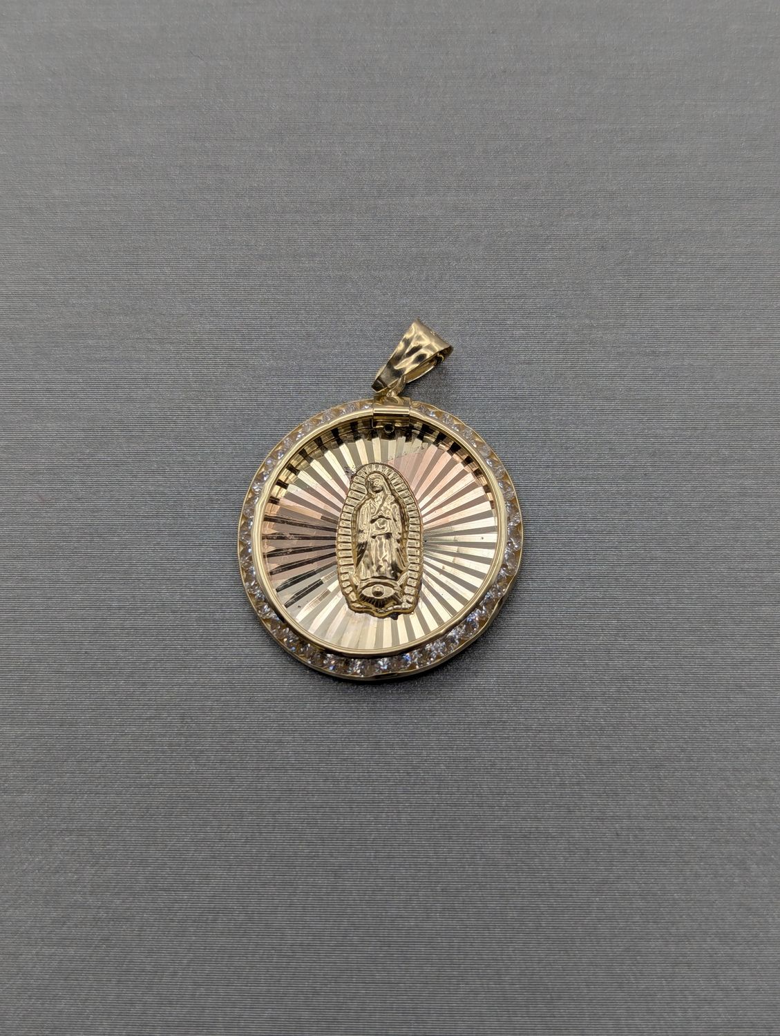 14K YG/RG CZ Guadalupe Pendant (1.7g)
