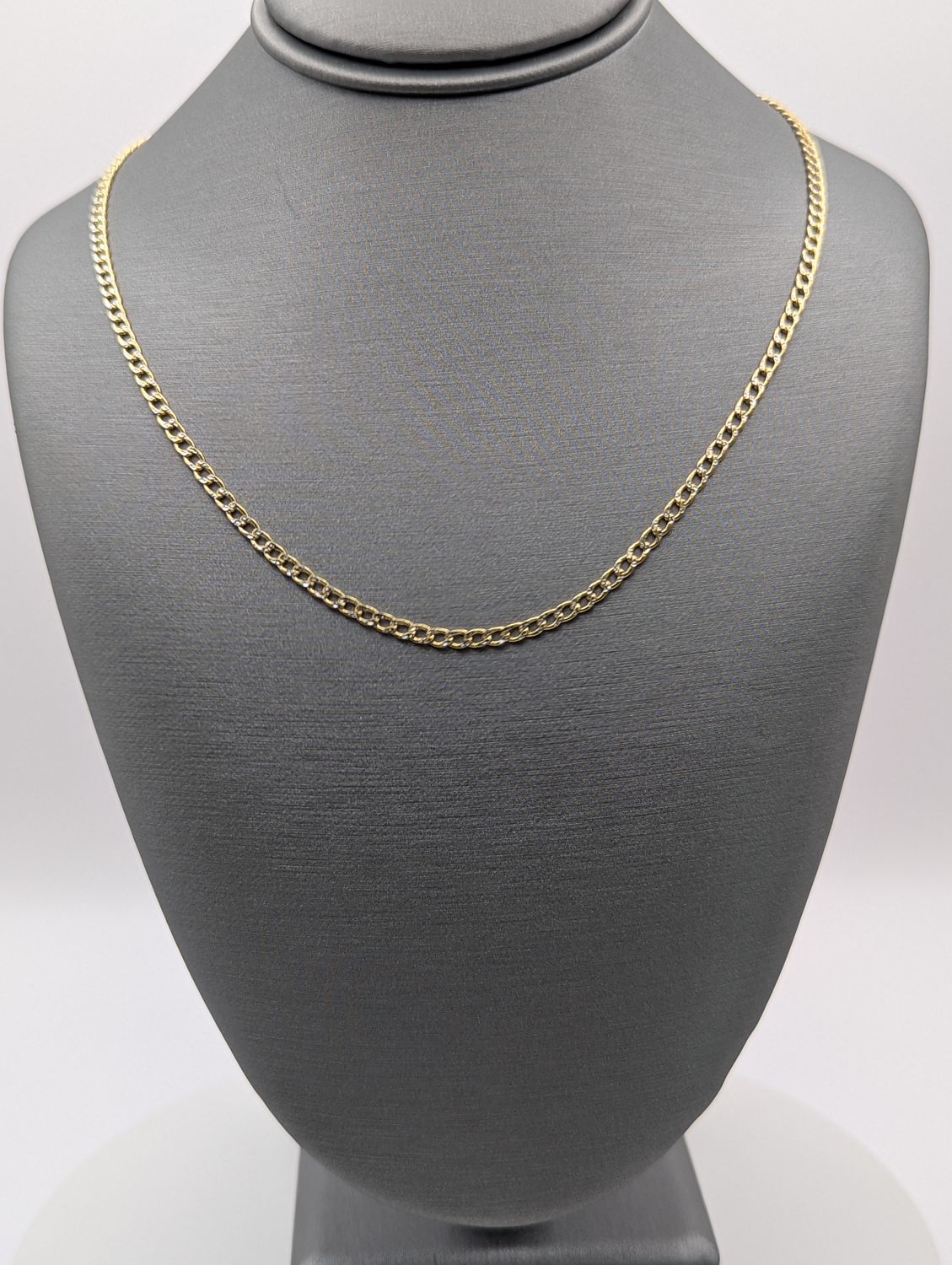 14K YG Dia Cut Curb Chain (20" | 2.8g | 2.5mm)