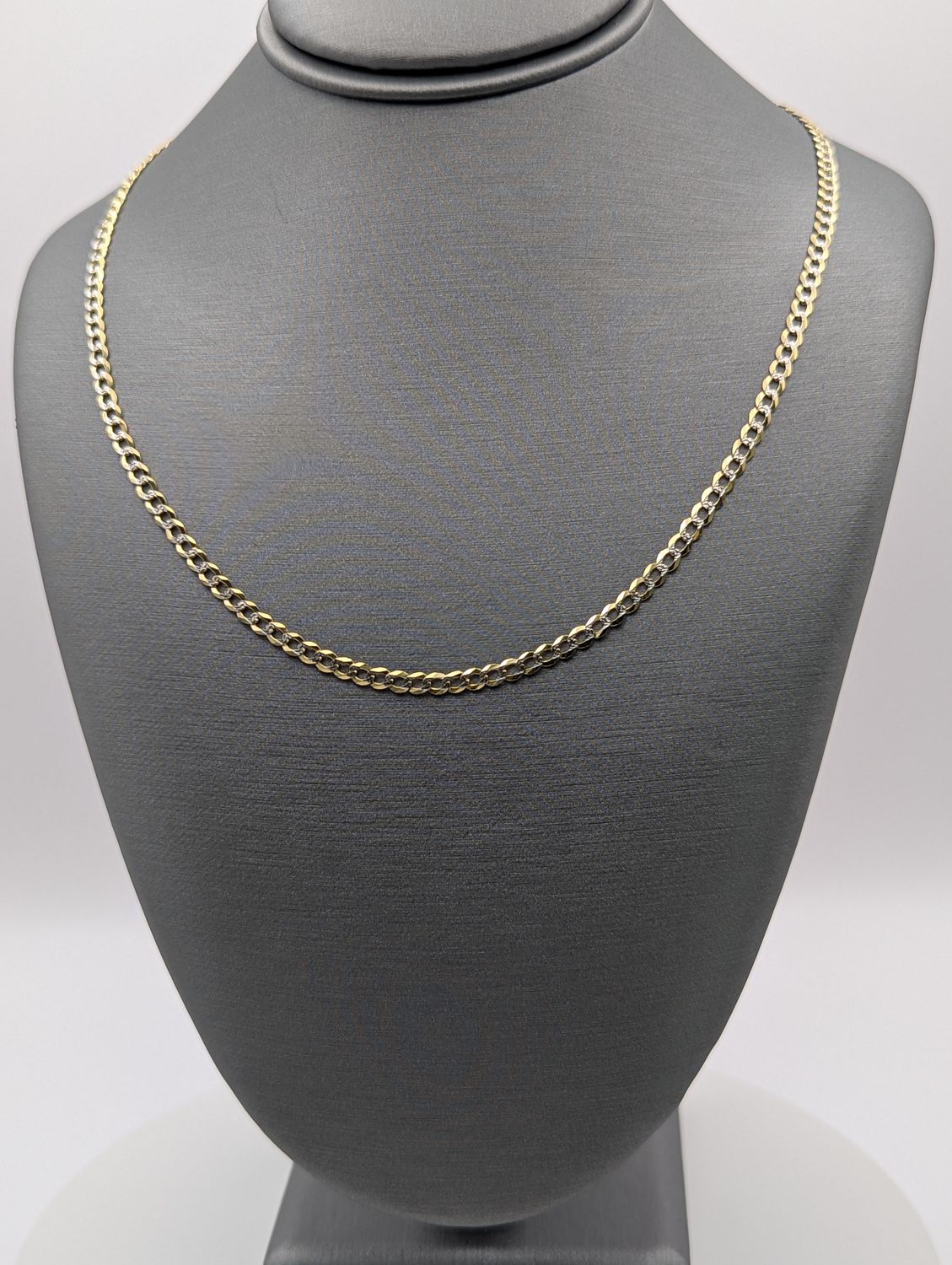 14K YG Dia Cut Curb Chain (24" | 6.1g | 2.8mm)