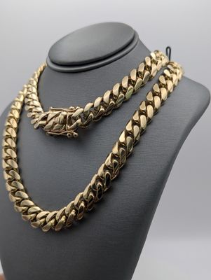 14K YG Miami Cuban Chain (24" | 193.6g | 10mm)