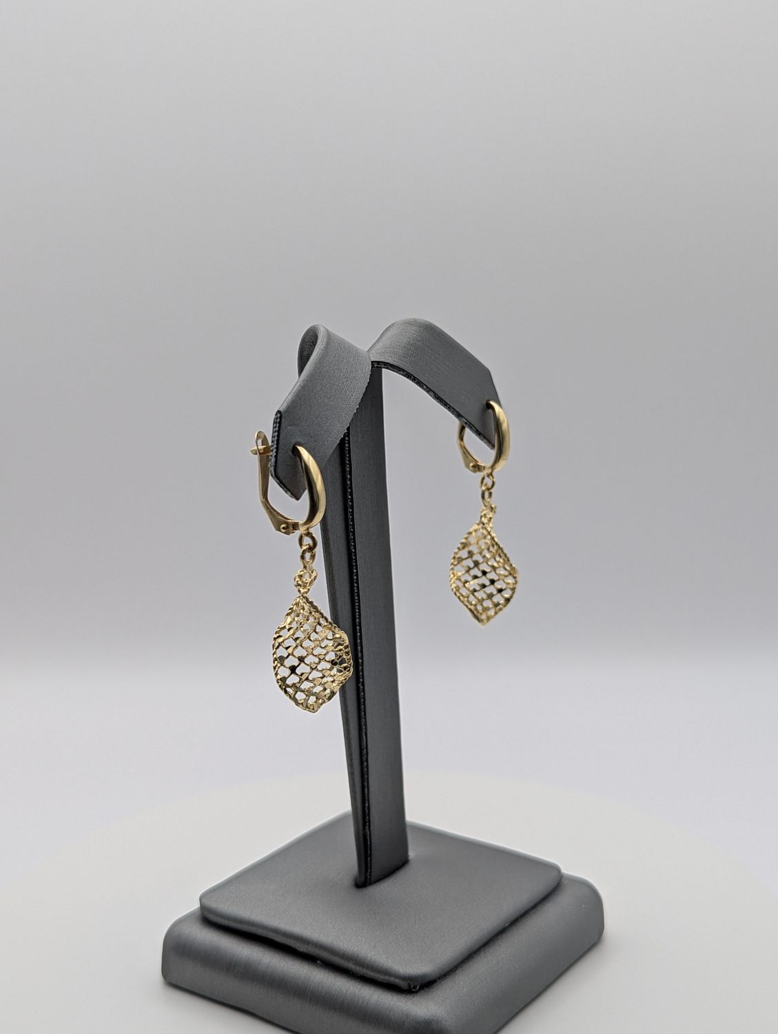 14K YG Twisted Lattice Dia Cut (3.4g)