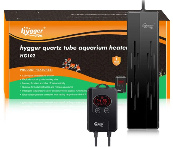 Hygger Quartz Tube Aquarium Heater - HG102-300W