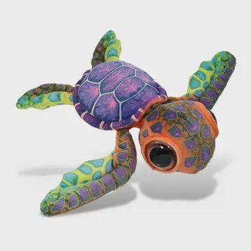 DolliBu Colorful Sea Turtle Stuffed Animal