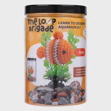 DIY Crochet Kit Zippy The Orange Fish