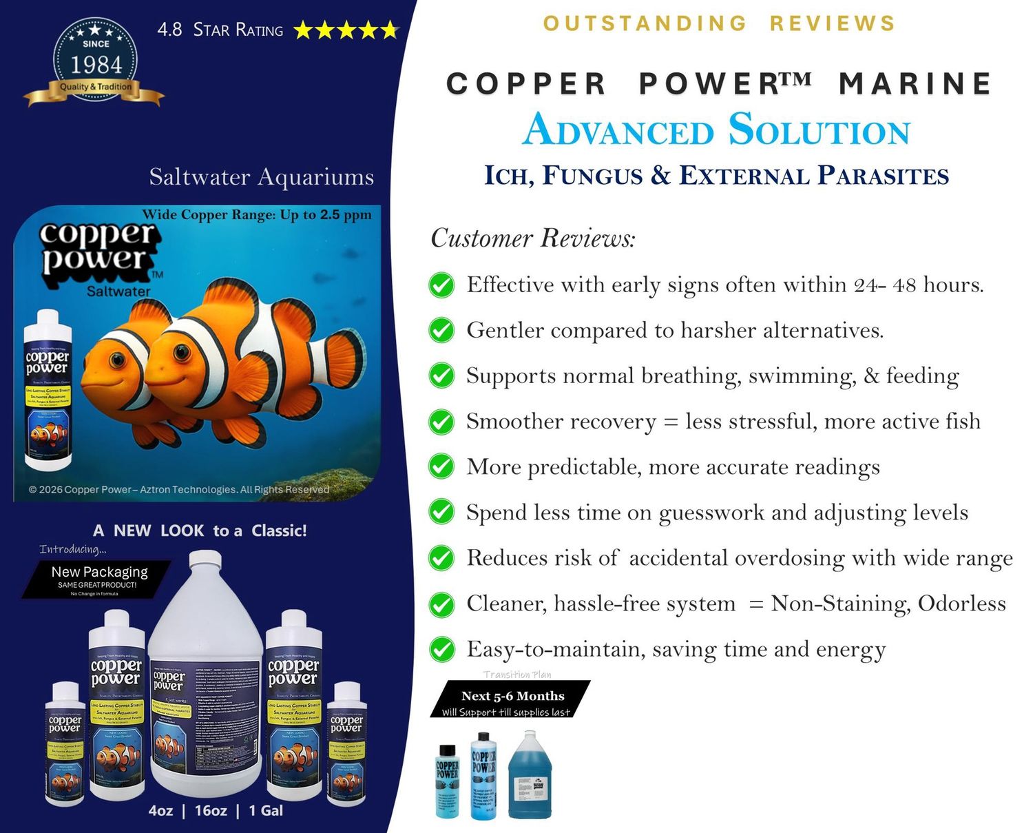 Copper Power Blue 4oz Saltwater