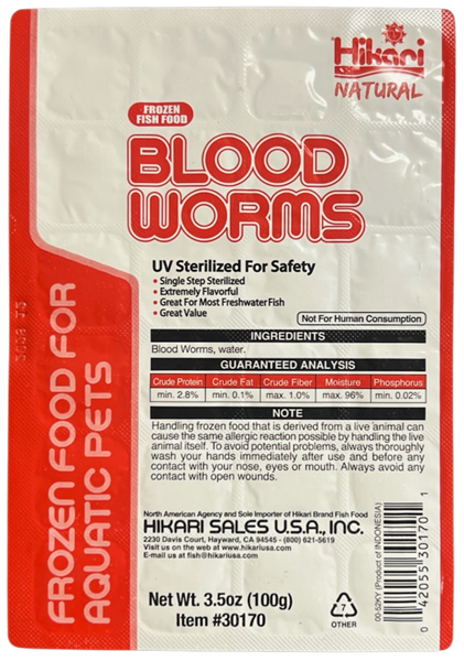 Hikari Frozen UVX Bloodworm Cube 3.5oz