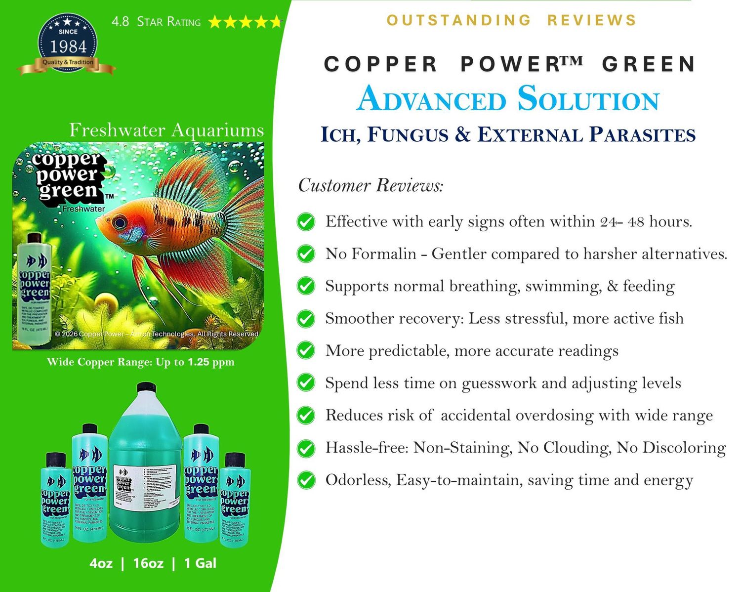 Copper Power Green 16oz Freshwater