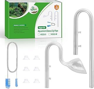 Hygger Aquarium 13mm Glass Lily Pipe