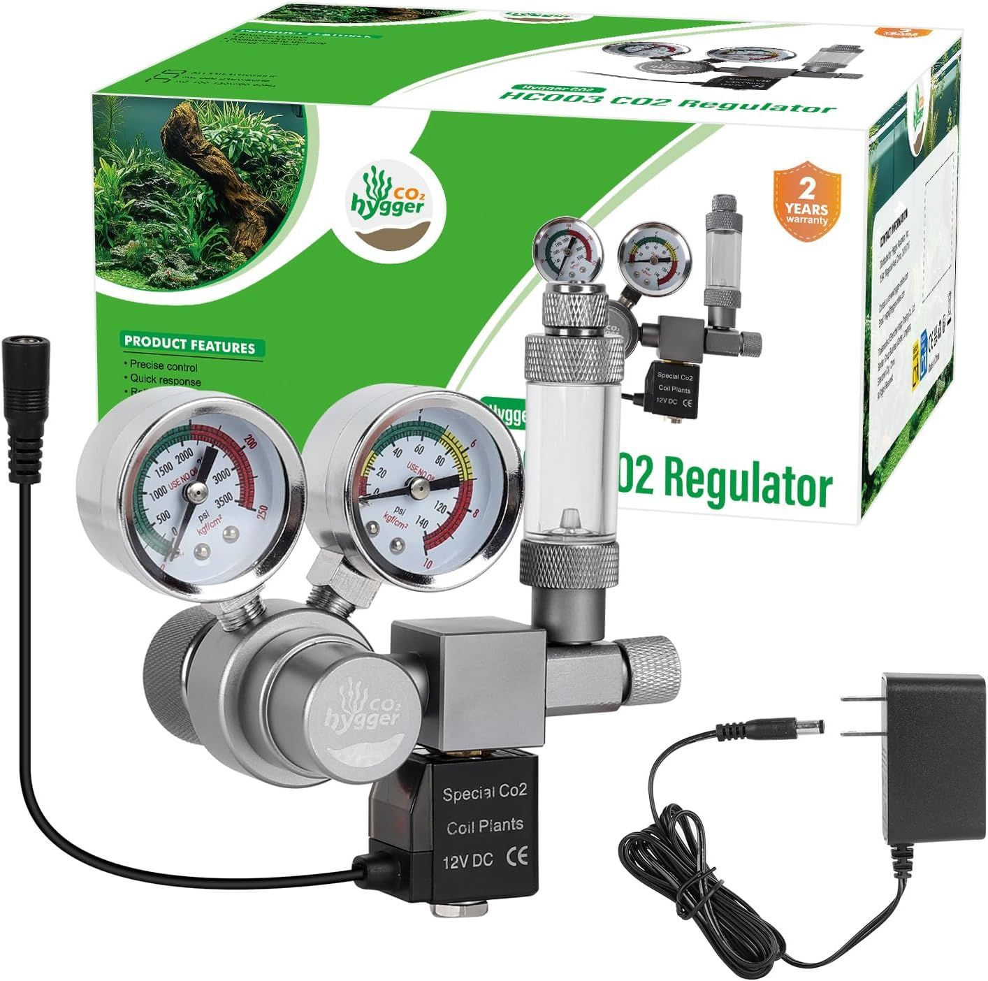Hygger Co2 Regulator Dual Gauge