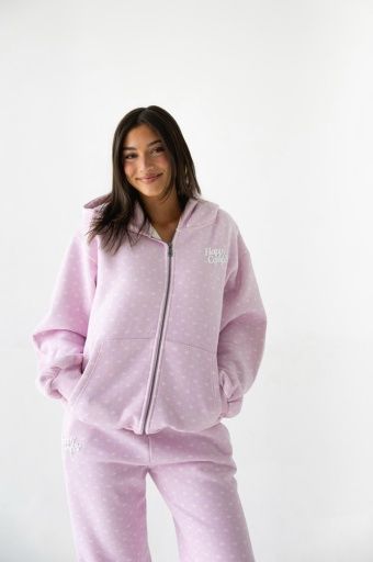 LAVENDER BLOOM ZIP UP HOODIE