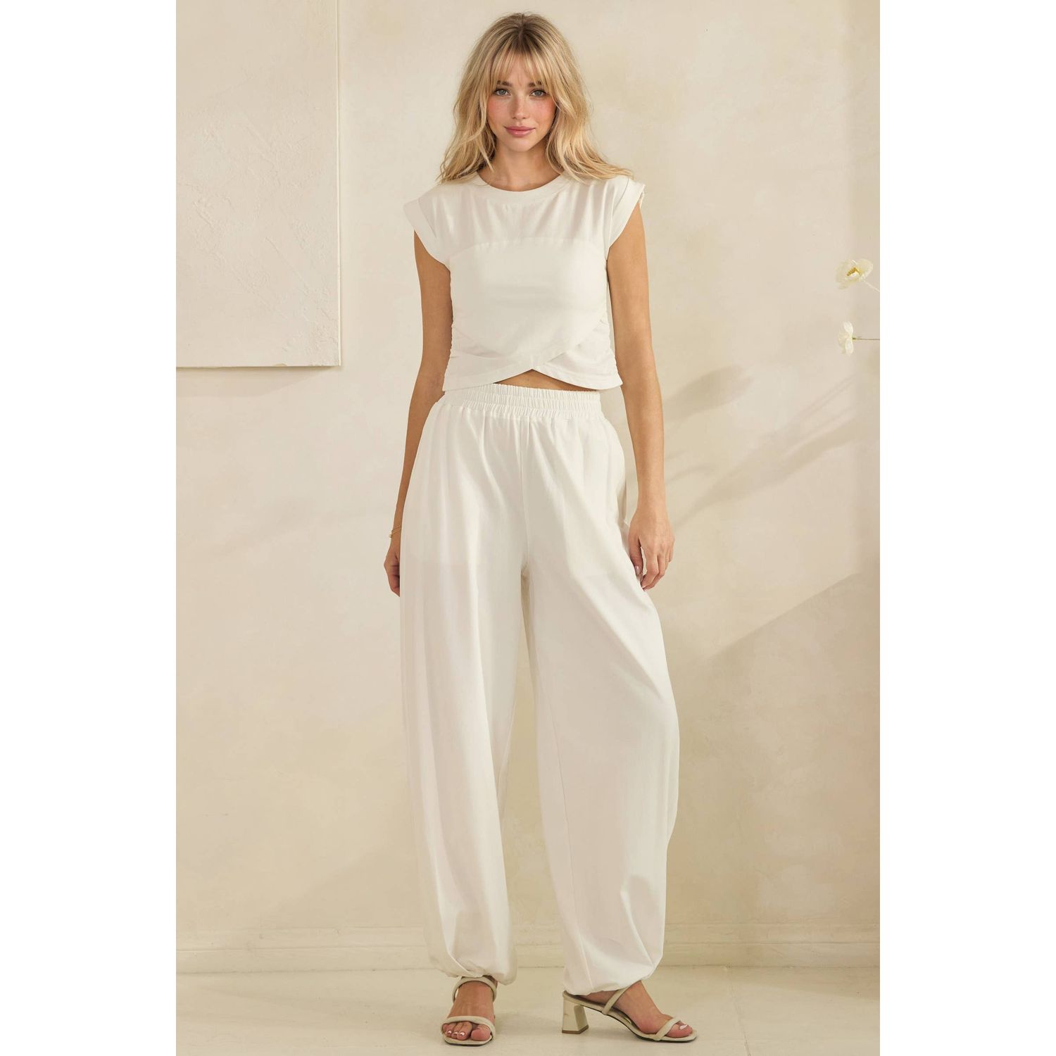 Sky Drift Lounge Set, Color: Off White, Size: S