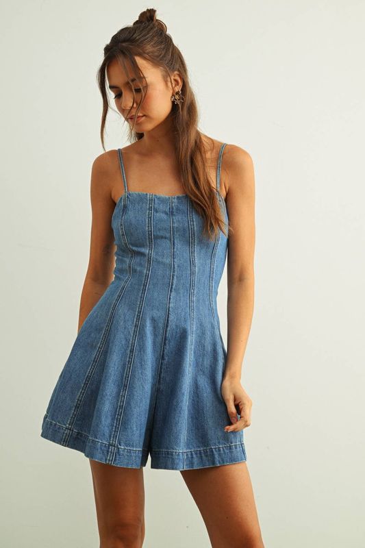 DENIM ROMPER