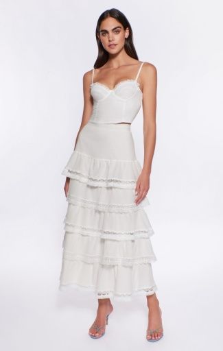 ADINA SKIRT, Colour: WHITE, Size: XS