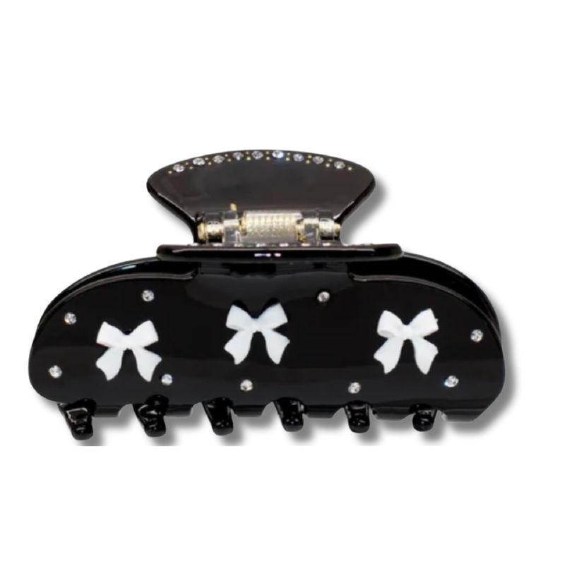 3 BOWS IN A ROW CLAW HAIR CLIP