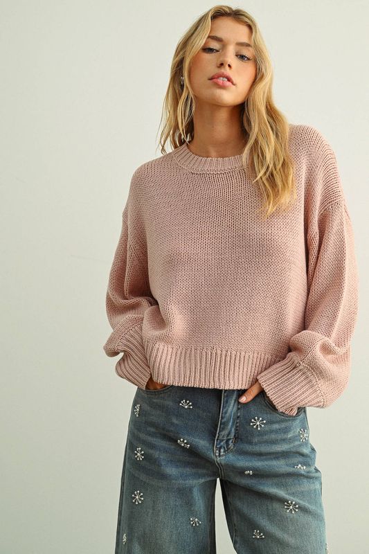 BALLON SLEEVE SWEATER TOP