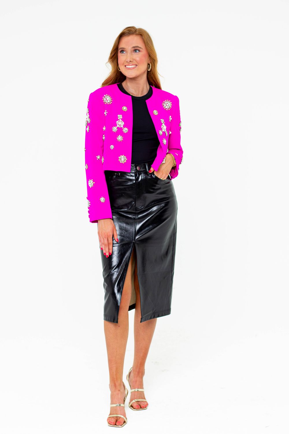 Jocelyn Pink Jacket, Size: M