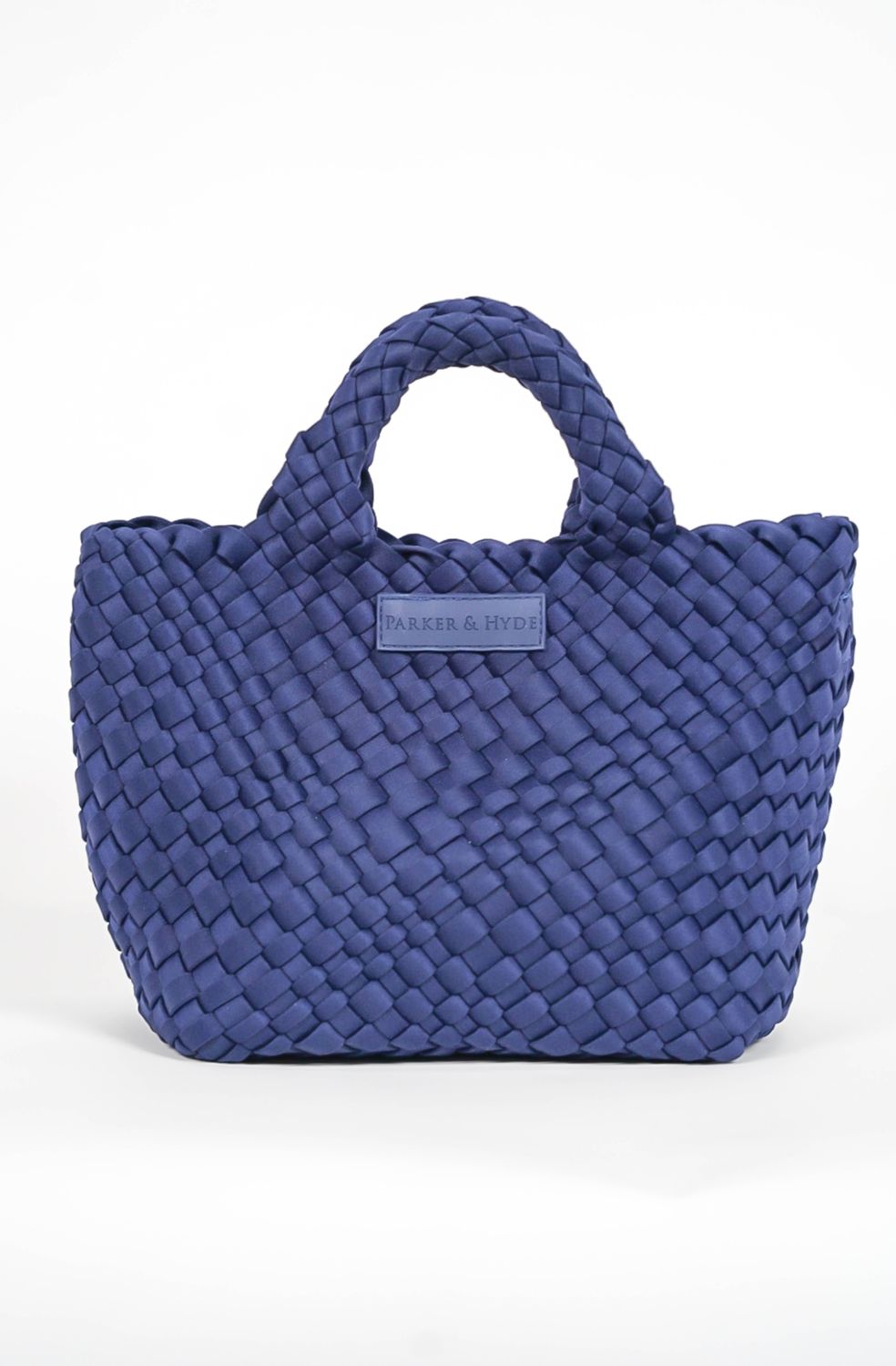 Mini Woven Tote - Navy