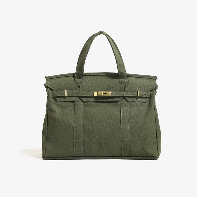 Handmade Premium Cotton Canvas Boat Bag Solid Color