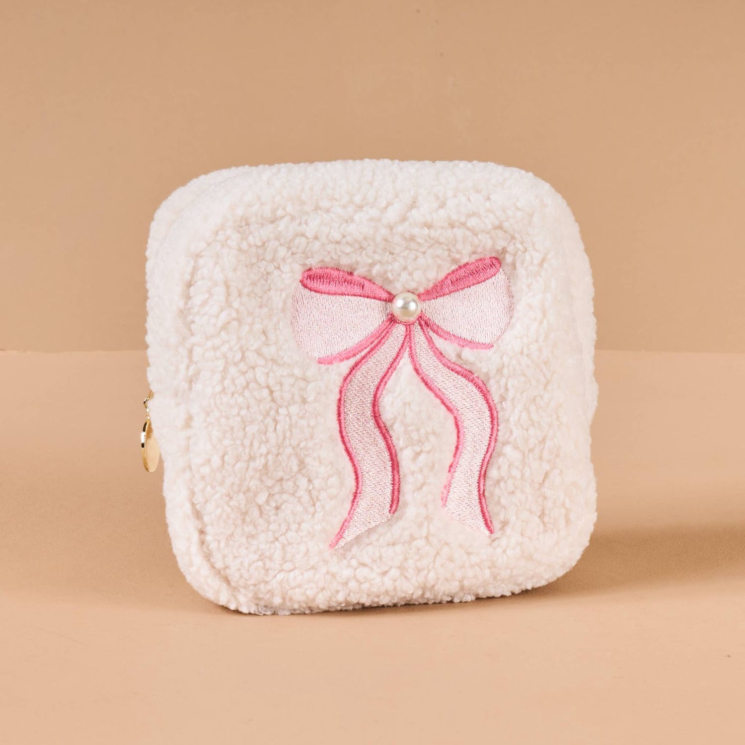 Teddy Pouch-Square Lovely Bow