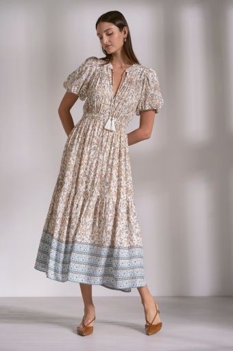 Floral Sleeve Midi Dress
