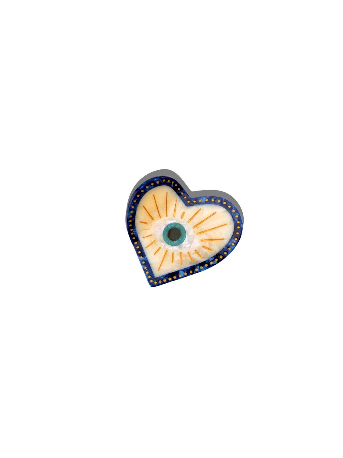 Hand-painted Coastal Lucky Eye Claw Hair Clip | Eco-Friendly