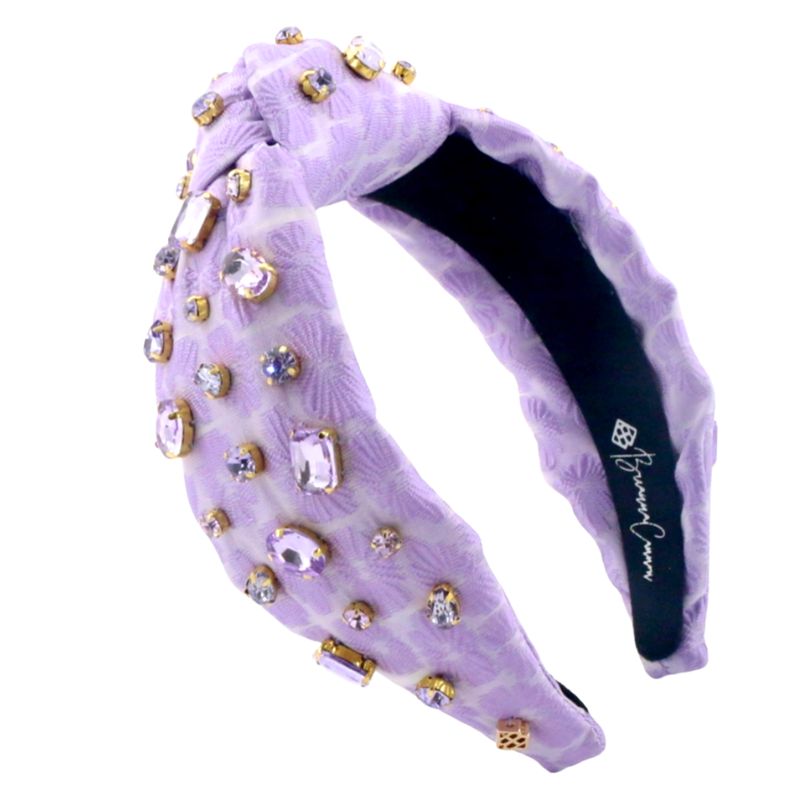 Lavender Textured Headband with Crystal