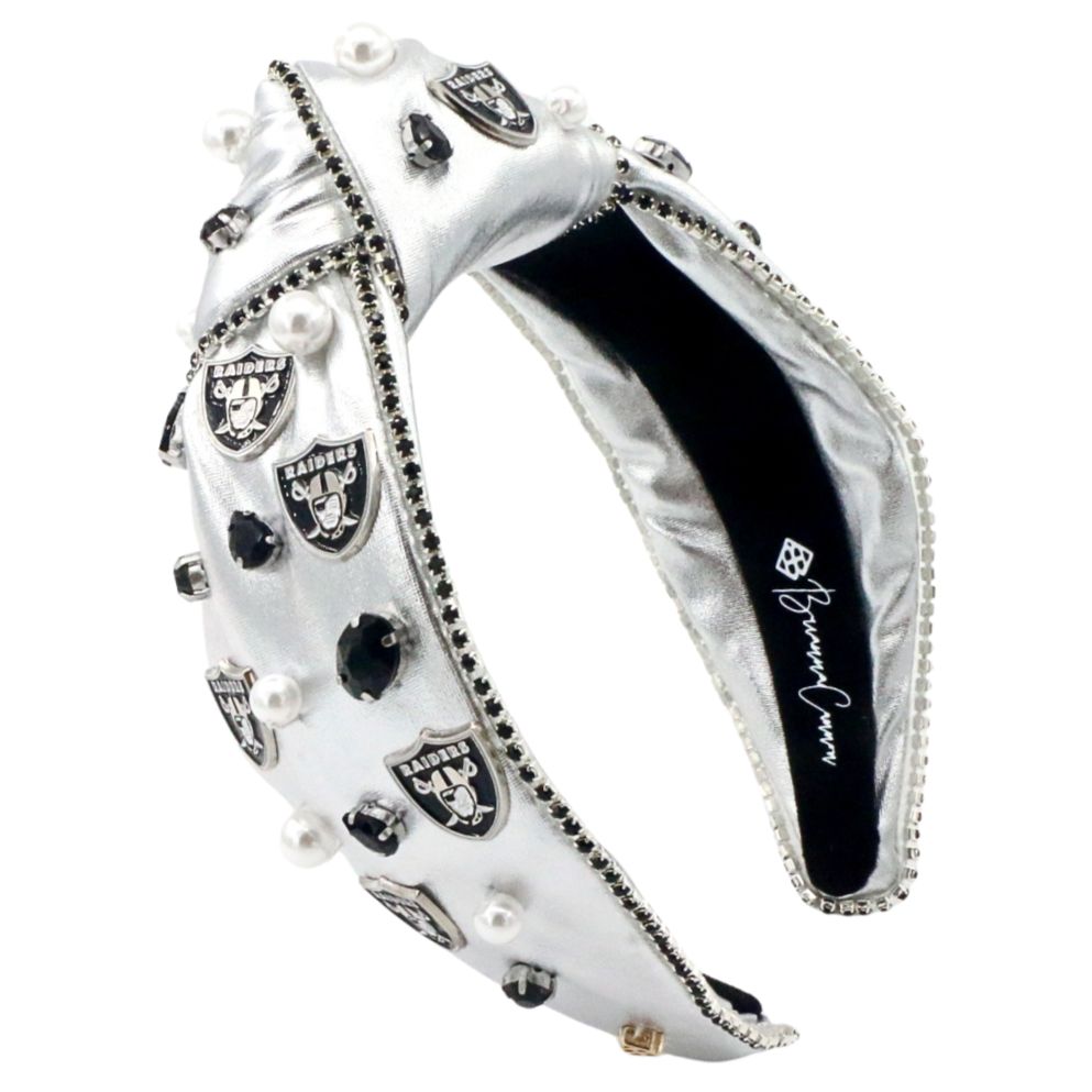 Las Vegas Raiders Silver Logo Headband