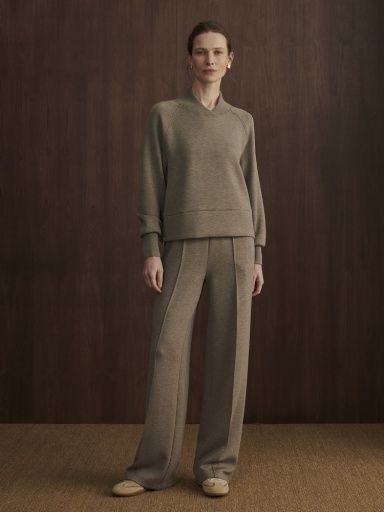 the wide leg pant 30, Colour: light cinder marl, Size: XS