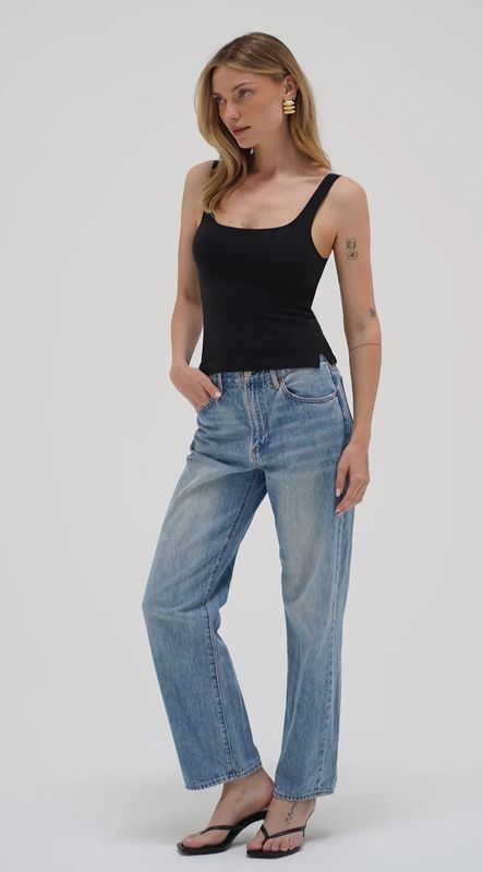 Vara Spandex Jersey Tank Black