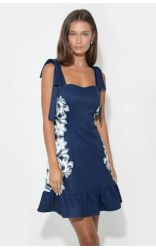 Elizabeth Placement Print Mini Dress