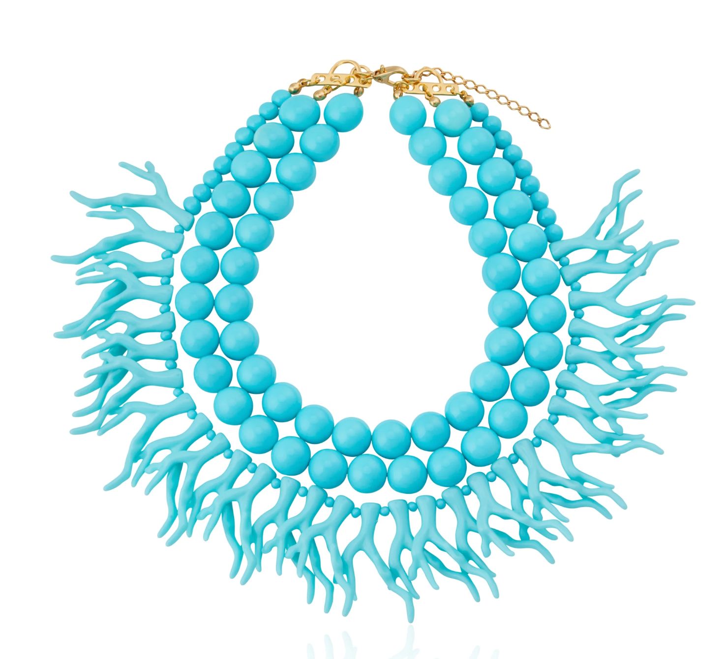 Lani Triple Coral Necklace Turquoise