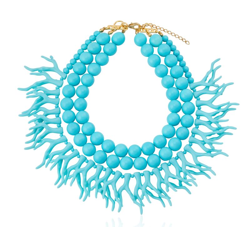 Lani Triple Coral Necklace Turquoise
