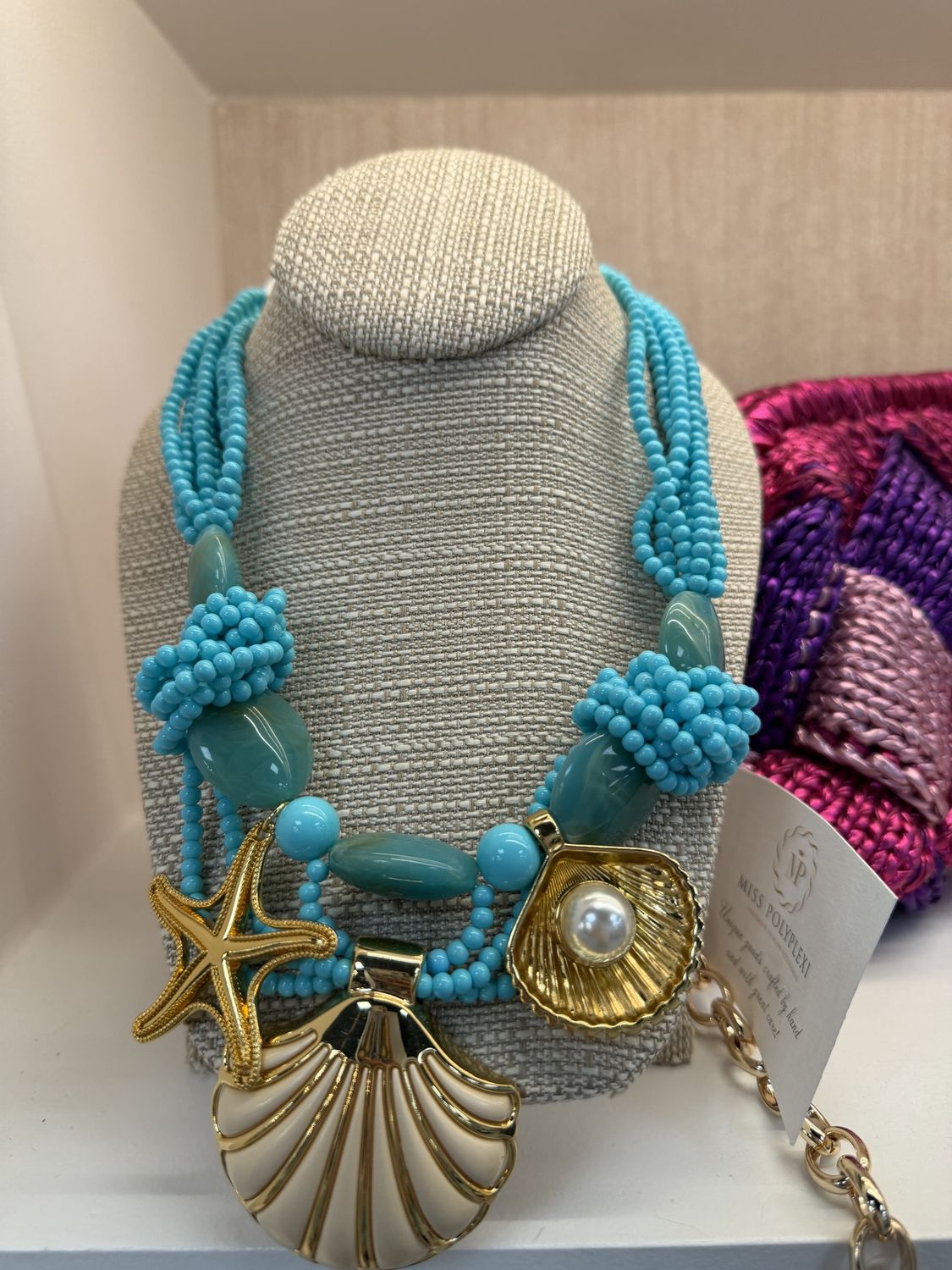 Lani Concept Seashell Necklace Turquoise