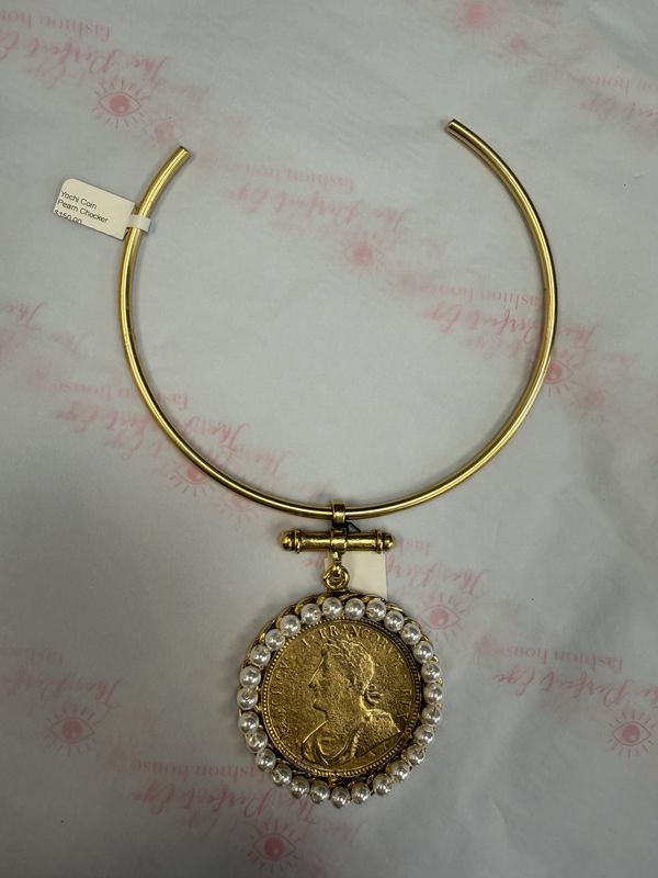 Yochi Coin Pearl Chocker