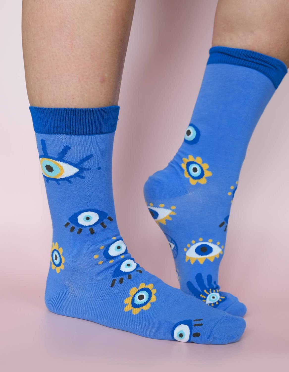 Women's Crew Socks, 100% Cotton | Evil Eye