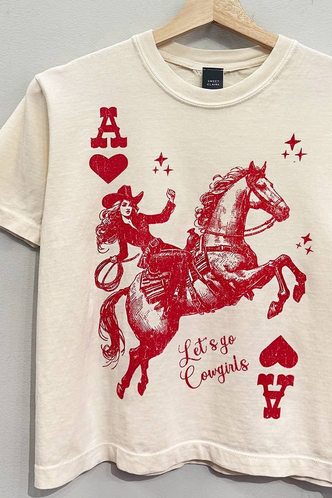 Cowgirl Playing Card Tee, Size: S
