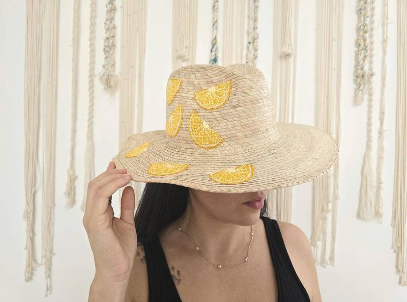 Lemon Straw hat with