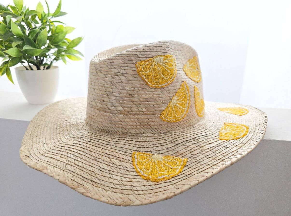 Lemon Straw hat with, Fruit: Lemons