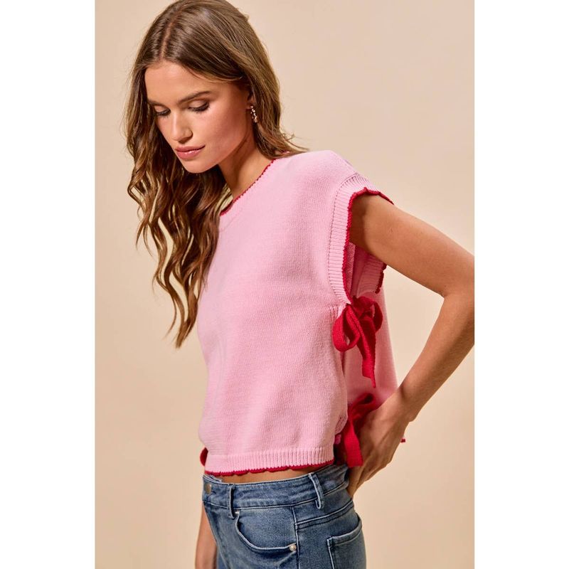 DOLMAN SIDE RIBBON TIE TOP
