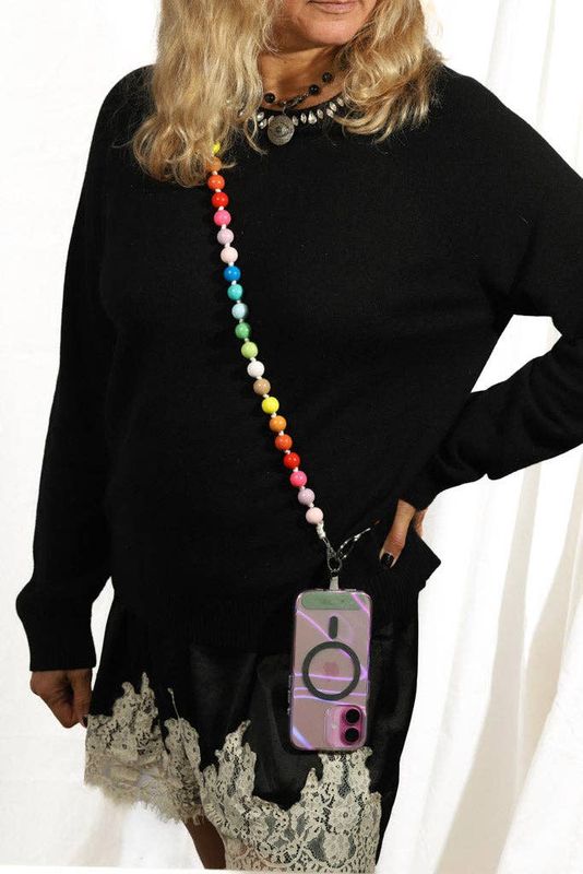 Hand-Knotted Wooden Bead Crossbody Phone Straps