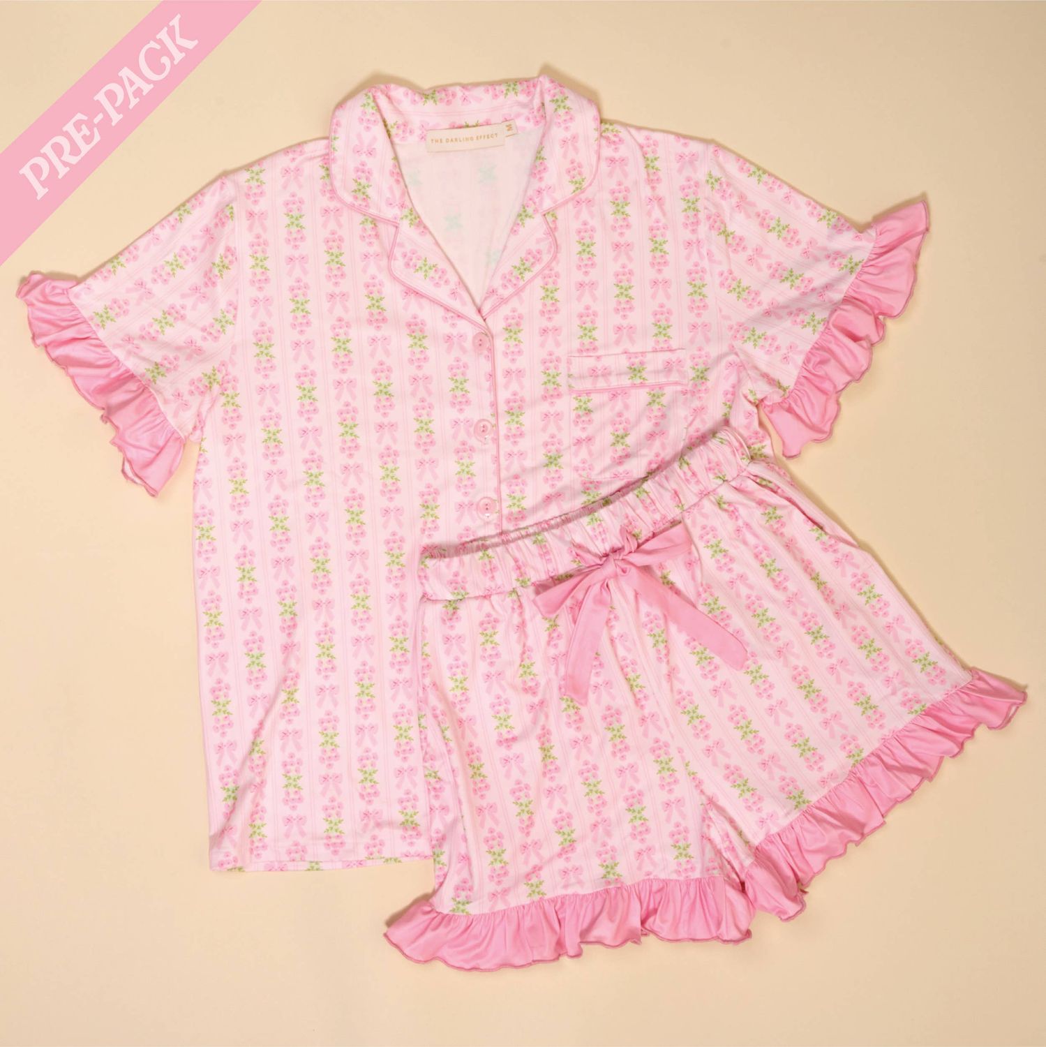 Slumber Party Pajama Shorts Set–Oh So Fancy Pink Pre-Pack