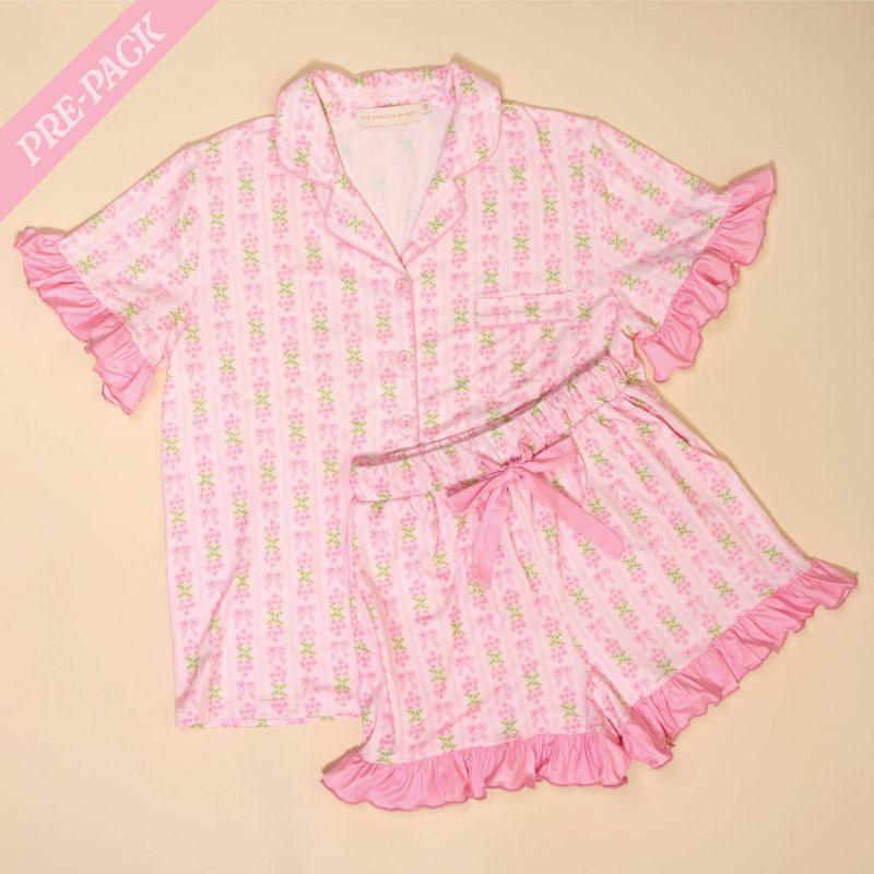 Slumber Party Pajama Shorts Set–Oh So Fancy Pink Pre-Pack