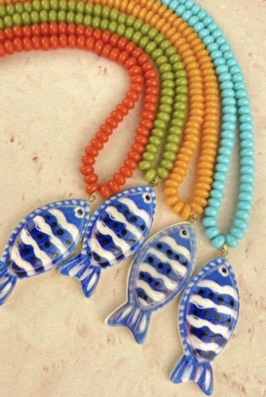 Colorful Tropical Fish Beaded Necklace