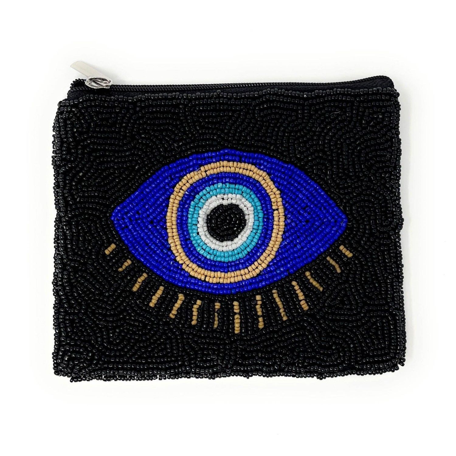 Evil Eye Beaded Pouch Purse